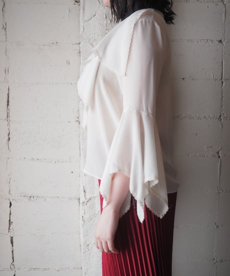 Ruffle V-Neck Blouse IV