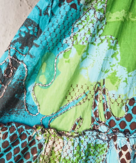 Pattern Tiered Cami Dress BLBR
