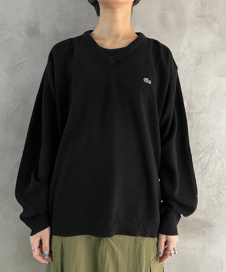 LACOSTE Vneck Knit BK