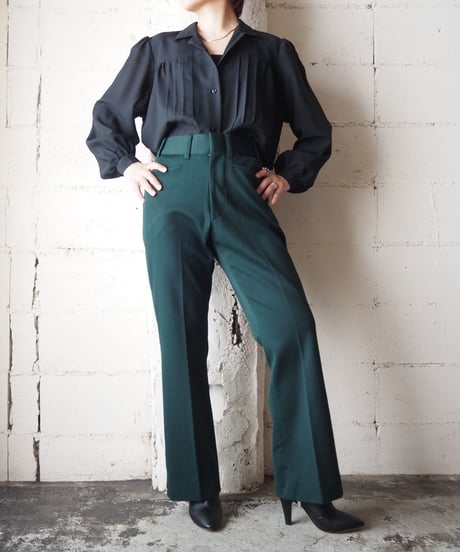 Open Collar Plane Blouse BK