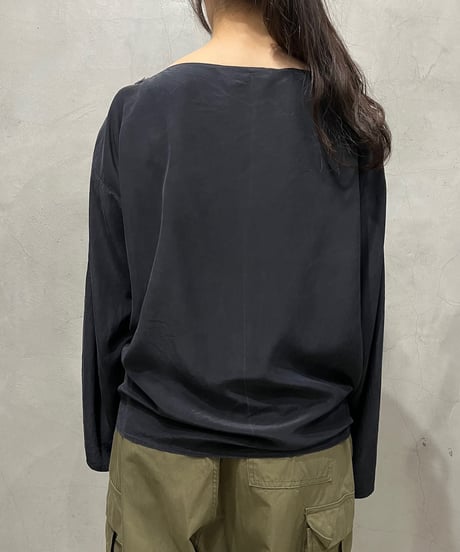 YVES SAINT LAURENT Piping Design P/O Blouse BK
