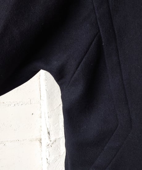 Double Breasted Design Wool Coat BK