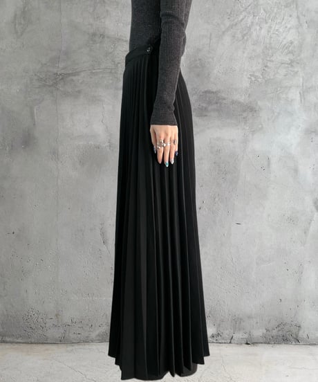 Pleated Long Skirt BK