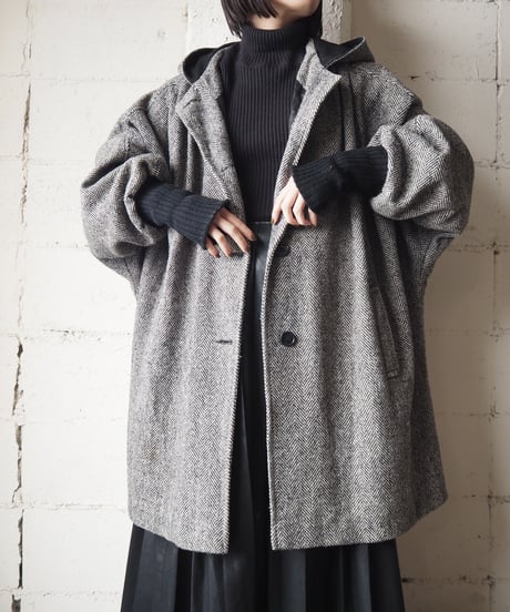 Tweed Long Rib Jacket BKWH