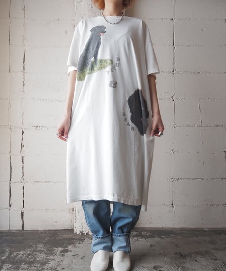 Dog Print Long Tee WHBK