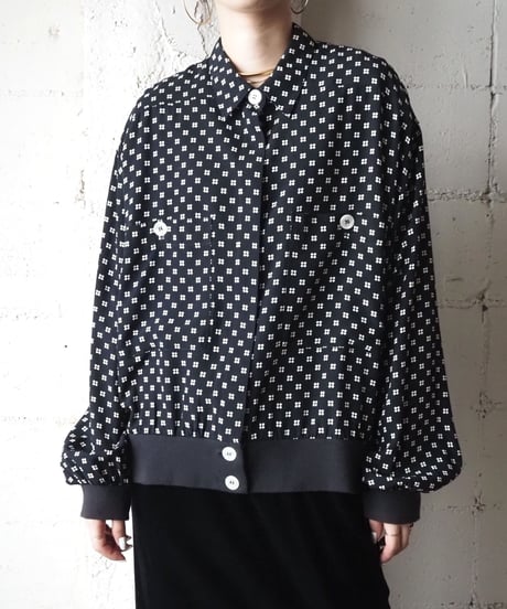 Small Pattern Shirt Jacket BKWH