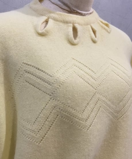 Cut Out Design Dolman Sleeve Crew Knit LYE