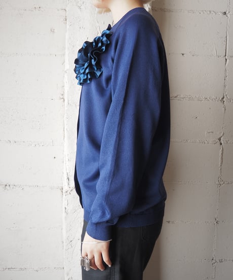 REMAKE 1960-70's Euro Frilled Flower Cardigan NV