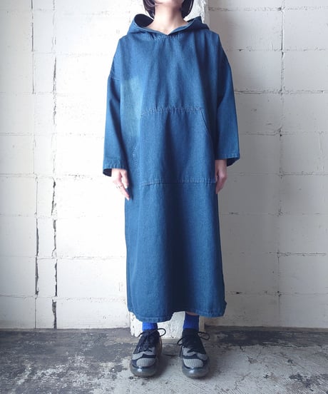 Hooded Denim Dress BL