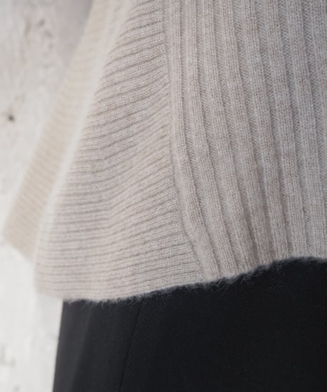 Cashmere Rib Flared Knit BE
