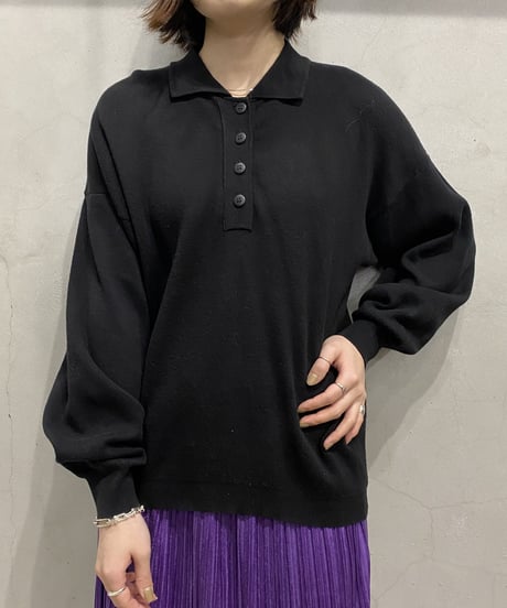 Cotton Polo Knit BK