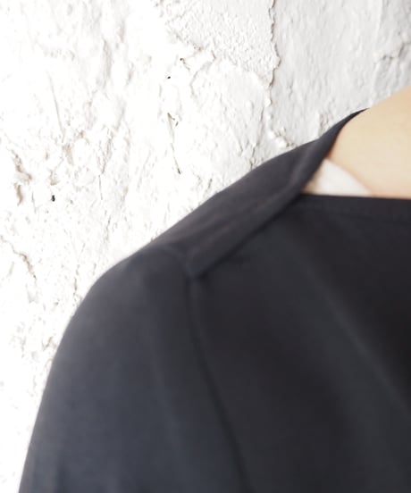 Boat Neck Velour Sleeve Blouse BK