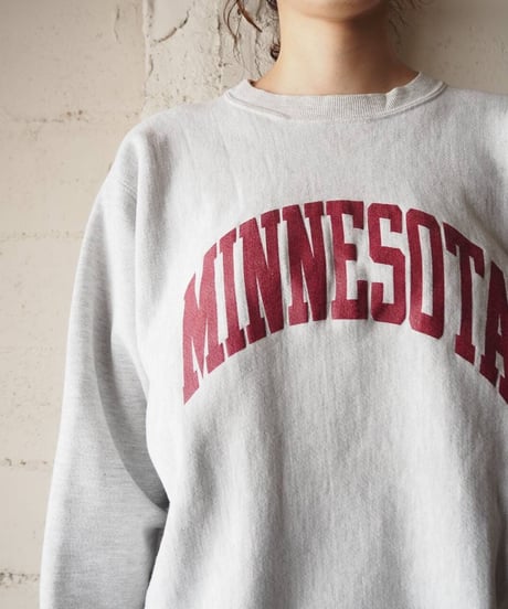 1990's Chamion REVERSE WEAVE "MINNESOTA" Sweat GRBUR