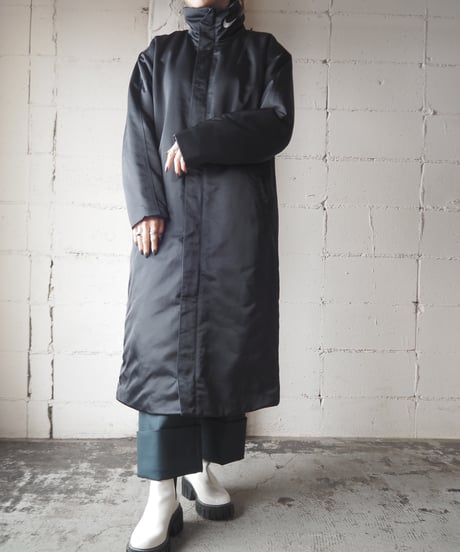 NIKE Stand Collar Long Padded Coat BK