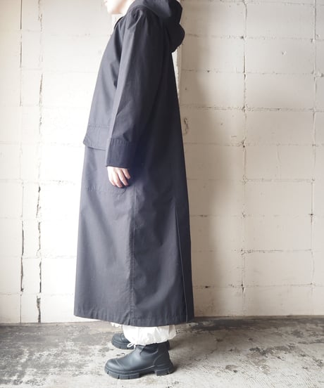 Hooded Long Coat BK