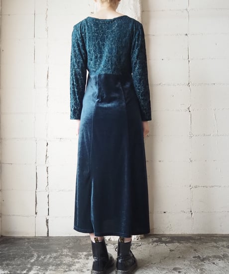 Botanical Opal Velour Dress GN
