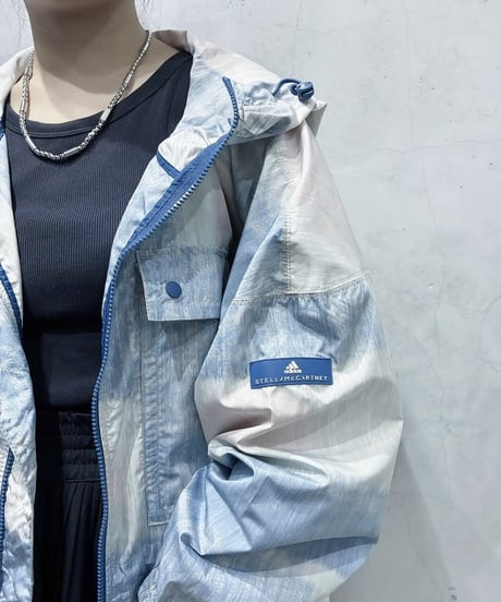 adidas STELLA McCartney Print Wzip Long Parka LBL WH LGR