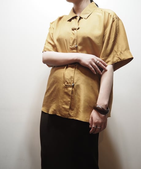 Loop Button Silk Shirt MU