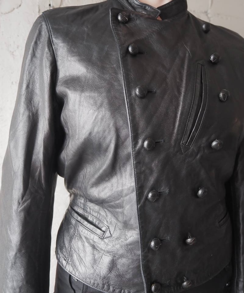 ジャケット・アウター agnes b. special western tailored jacket agnès b. SPECIAL Double Breasted Leather Jacke