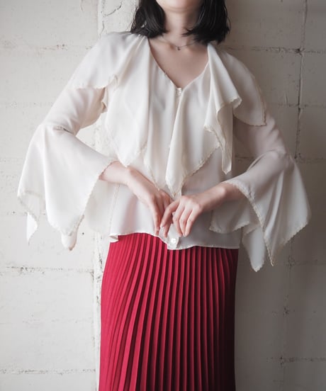 Ruffle V-Neck Blouse IV