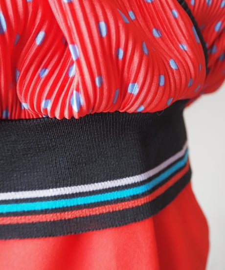 Floral Pattern Pleated Blouse REBL