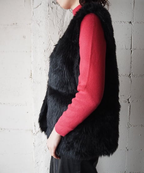 Fake Fur Vest BK
