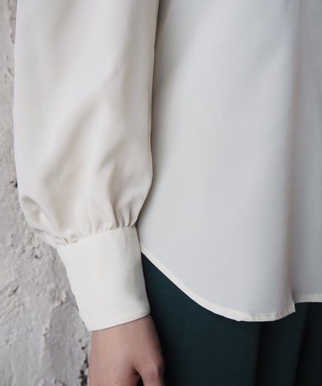 Stand Big Collar Frill Blouse IV