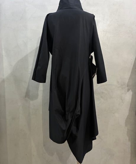 Zip Design High Neck Dress BK