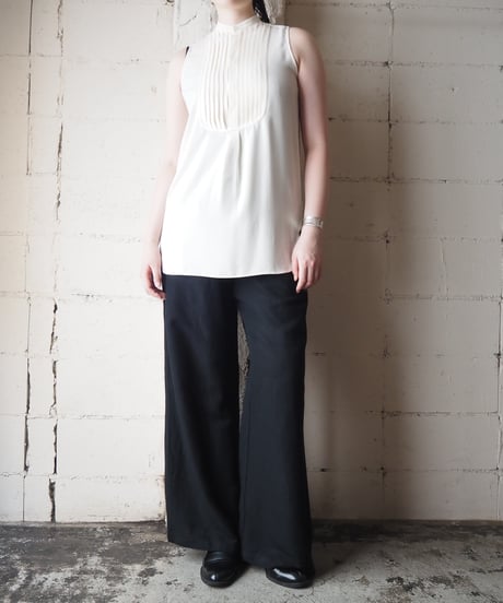 POLO RALPH LAUREN Pleated Bosom Sleeveless Shirt IV