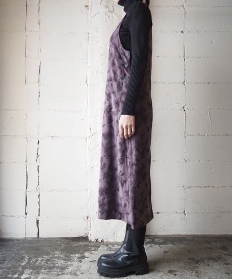 Fake Suede Flower Pattern Dress BR