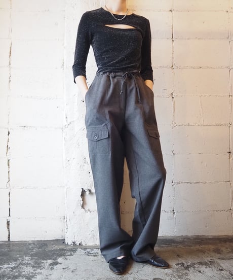Front Slashed Glitter Cutsewn BKSV