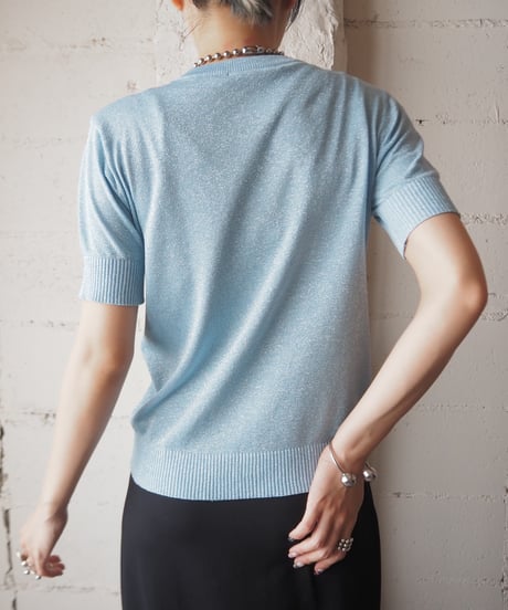 Lame Mix Short Sleeve Knit LBL