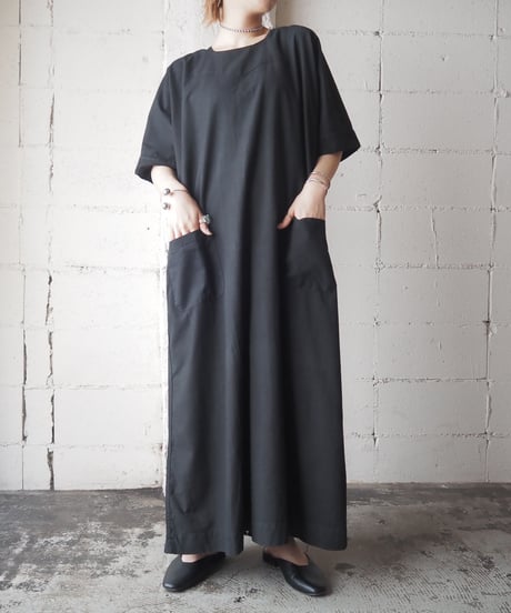 1960~70's EURO 2way Snapbutton Dress BK