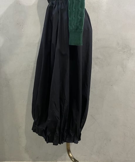 Cropped Gather Balloon Pants BK
