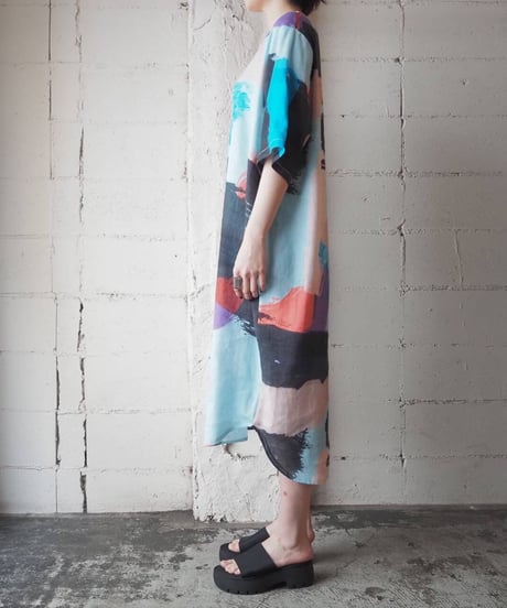 Paint Design S/S Dress BLBK
