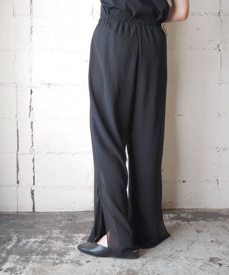Sheer Layered Easy Pants BK