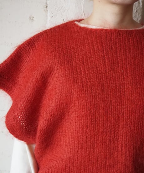 French Sleeve Mohair Knit Vest RE
