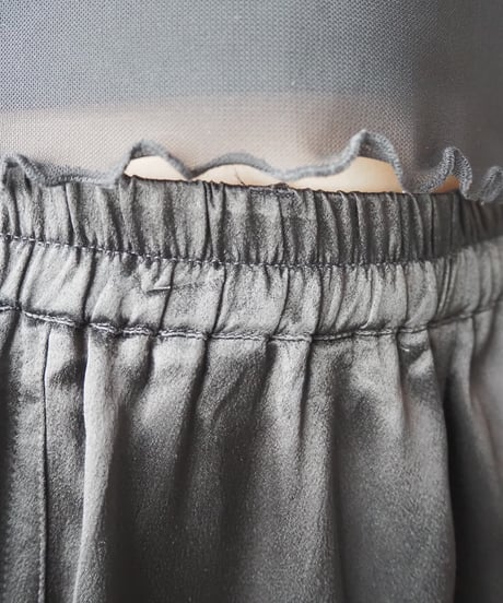 Slit Satin Skirt BK