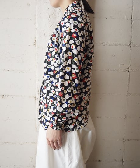 1980's Paint Pattern Blouse  BKWH
