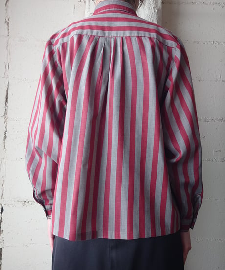 1980's Stripe Tuck Blouse GRRE
