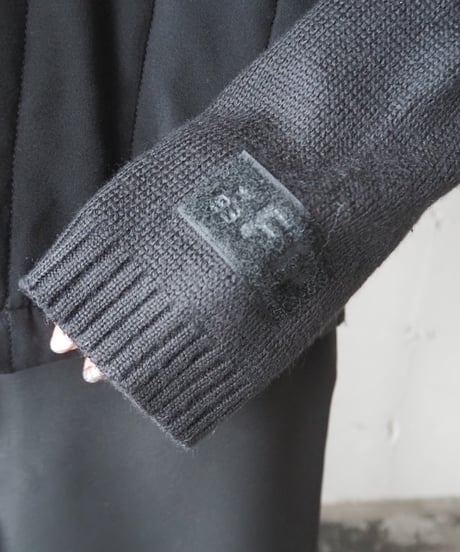 Quilted Docking Design Knit BK