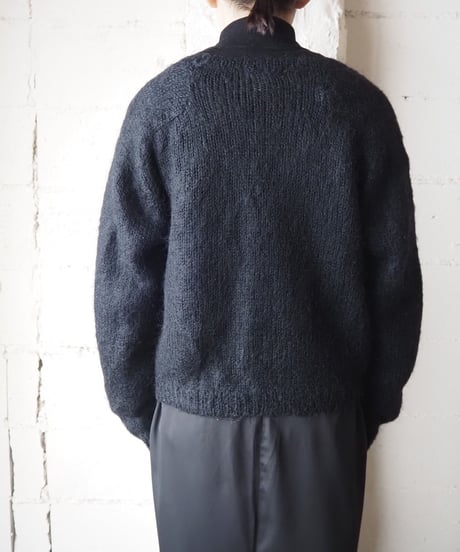 Mohair Knit Short Cardigan BK