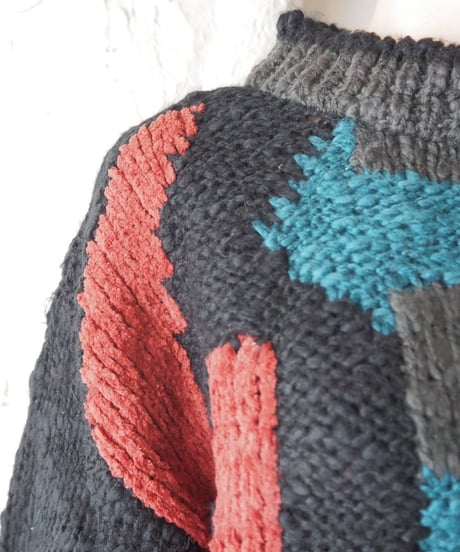 Chenille Yarn Panel Knit BKREGN