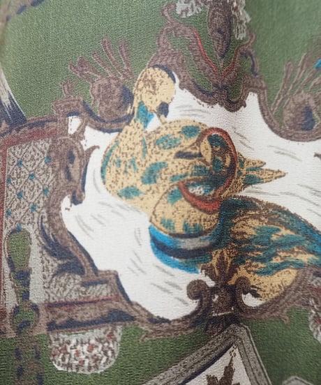Duck Pattern Flared Skirt KA