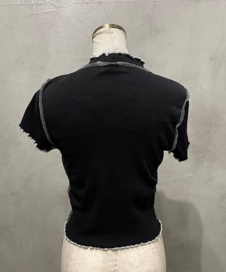 White Stitch Mini Tops BKWH