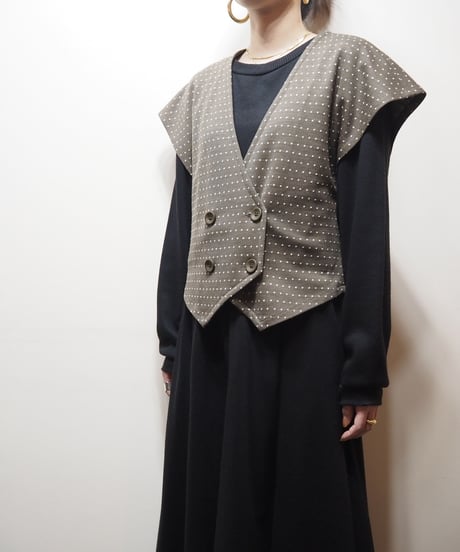 Double Breasted Dot Vest BR