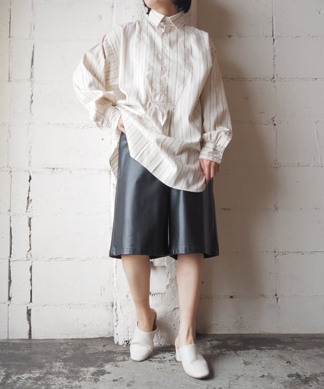 RALPH LAUREN Stripe Grandpa Shirt IVPUR