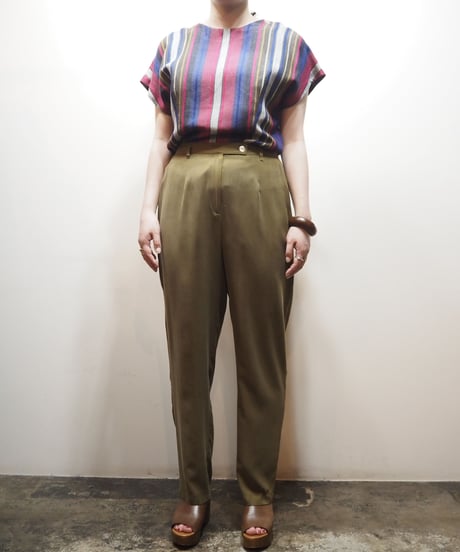 Stripe French Sleeve Blouse BRPI