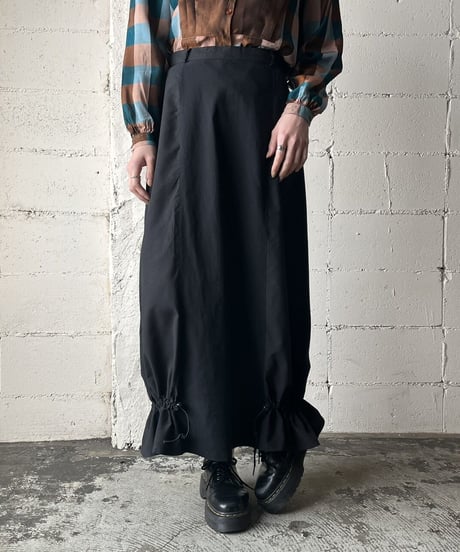 Drawstring Hem Skirt BK