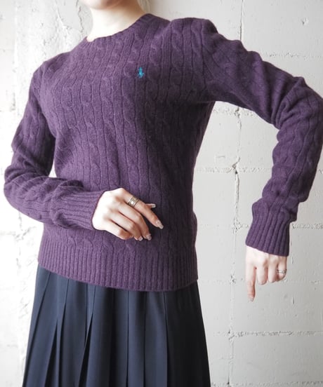 Ralph Lauren SPORT Wool Cable Sweater PUR